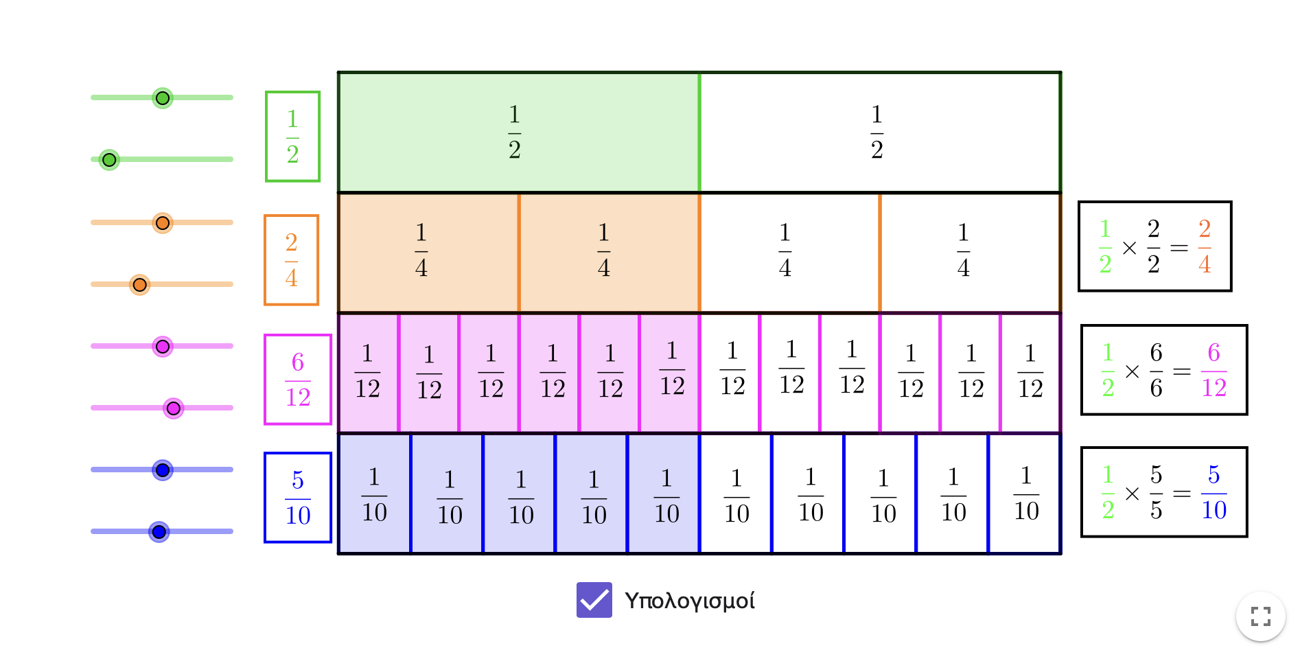 Fraction Equivalence/Ισοδυναμία Κλασμάτων